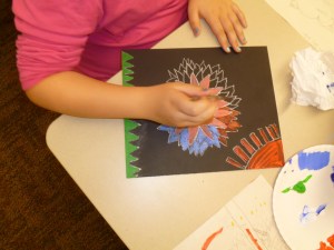 Acrylic painting at Cordata Elementary 2013